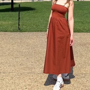GAP Strapless Rust Maxi Dress